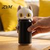 Funny Gadget for Friends 3D Printed Bat Can Holder, Cartoon Vampire Cat Stand Practical Beverage Holder Standard Soda Cans, Halloween Desktop