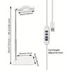HOMEFISH Full Spectrum Fill Light LED Grow Lamp with Adjustable Height, 3/9/12H Timer 10-Level Dimming for Indoor Solar Plants