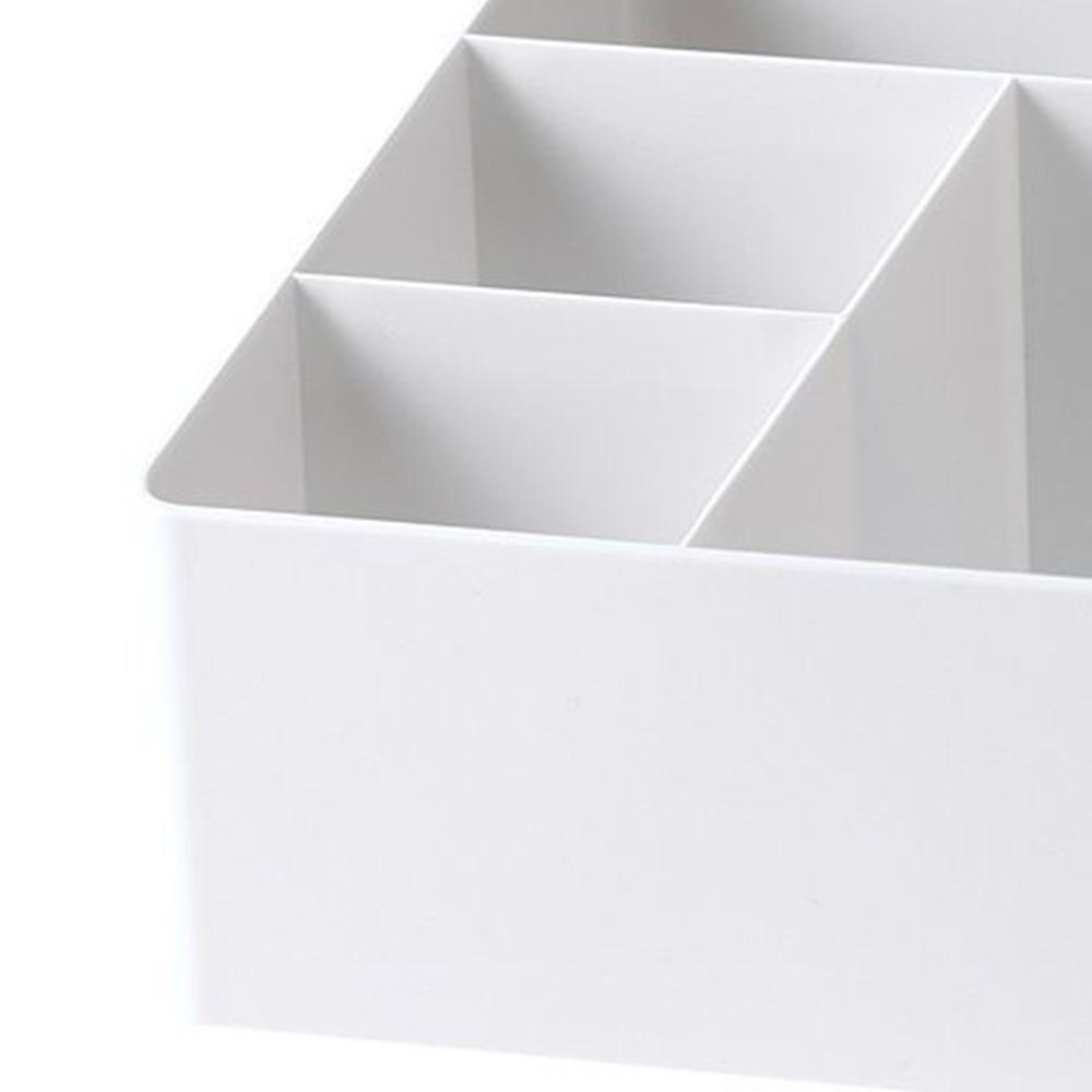 Home Organize PP Desktop Storage Box Multifunctional White Makeup Organizer Multicompartment Large Desk Office Organizer Desktop