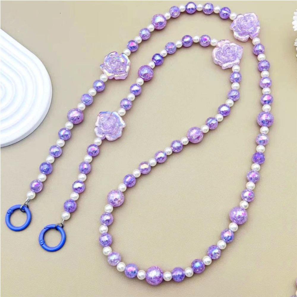 Fashion Laser Flower Laser Flower Phone Strap Hanging Decoration Bag Accessory Wallet Chain Universal Phone Anti Loss Lanyard