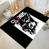 Motorcycle Racing Graphic Rug with SBK16 Text Design, Black and White Suitable for use as an anti-slip for living room bedroom sofas
