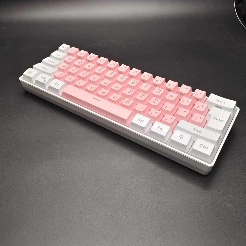 61 Keys Wired Gaming Keyboard RGB Backlit USB Keyboard for Laptop Desktop Computer Gaming Keyboard USB Wired Keypad