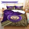 Name Custom Orlando City SC Pattern Bedding Set Quilt Cover Pillowcase Home Decor Gift (1 * Duvet Cover + 2 * Pillowcase, Without Core)