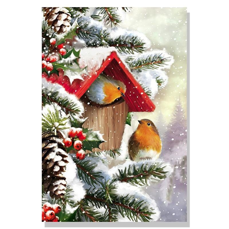 

Рождественская картина, настенная живопись на холсте, плакат и принты, скандинавская настенная картина, детская комната, семейное украшение, фреска 40x60cm No Frame