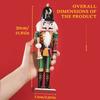 2PCS Wooden Christmas Decorations Nutcracker 30CM Traditional Painted Nutcracker, Collectible Christmas Party for Home Fireplace