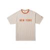New Era Striped Letter Pattern Loose Short Sleeve T-Shirt Unisex Tops 12848788