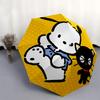 1pc Chibi Maruko-chan & Black Cat Automatic Opening Umbrella - Portable 3-Fold Design with Iron Frame - Outdoor - Perfect Gift for Fans, Travelers, Da