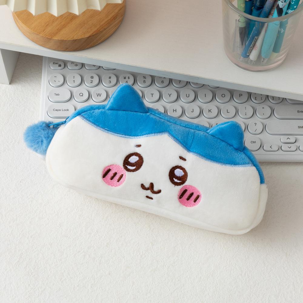New Chikawas Pencil Case Hachiware Usagi Pencil Case Ins Japanese Cute Plush Stationery Bag Desktop Large Capacity Pencil Case