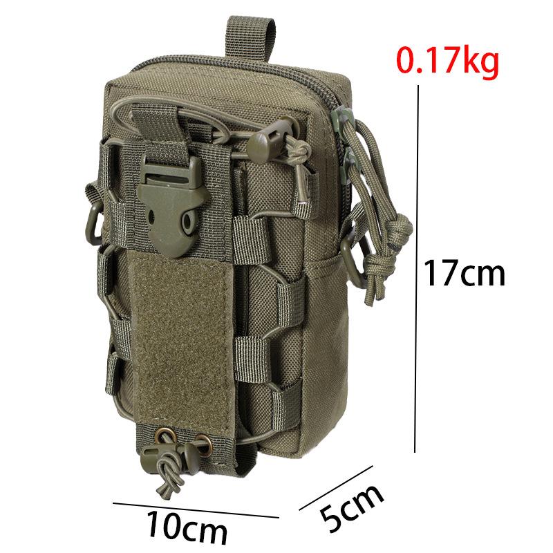 Multifunctional Molle Outdoor Water Bottle & Phone Pouch - Waist, Vest, and Crossbody Bag