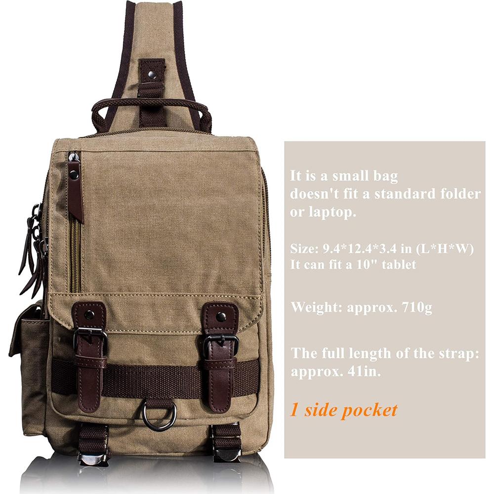 Retro crossbody taška, plátěná taška přes rameno pro muže a ženy, taška přes rameno, cestovní taška