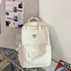 Japanese ins girl backpack Korean version of junior high school student schoolbag female tide large capacity solid color nylon handbag