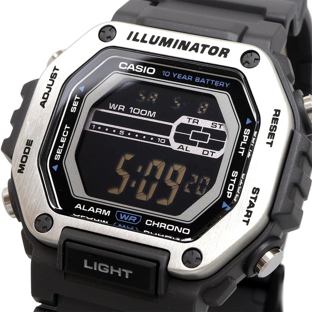 Casio Standard Digital Metal Face Watch Dark Gray with Black Inverted Overseas Model Men's MWD-110H-8BV LCD