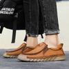 38-46 Ręcznie Robione Skórzane Buty Casualowe Męskie Buty Wygodne Buty ze Skóry Bydlęcej Męskie Mokasyny Buty Toolingowe