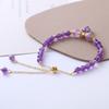Adjustable Natural Amethyst Bracelet  Bangles Women Fashion Jewelry Accessories Gift