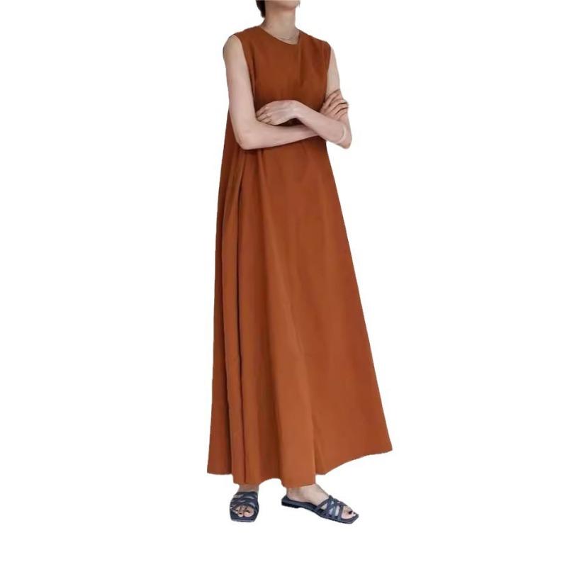Summer Laid-back and Cold Style Women's Clothing Loose and Sleeveless Vest Dress with A Large Swing