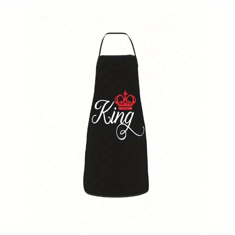 1pc Apron 80*60cm Simple Style Apron, Letter Phrase Print Apron Thickened Cute Waterproof Waist Apron, Kitchen Supplies