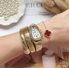 Girls' Creative Snake-Shaped Bangle Quartz Watch