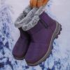 Fashion Thicken Plush Waterproof Snow Boots Women 2025 Non Slip Zipper Platform Winter Boots Woman Fleece Lining Warm Ankle Booties 43