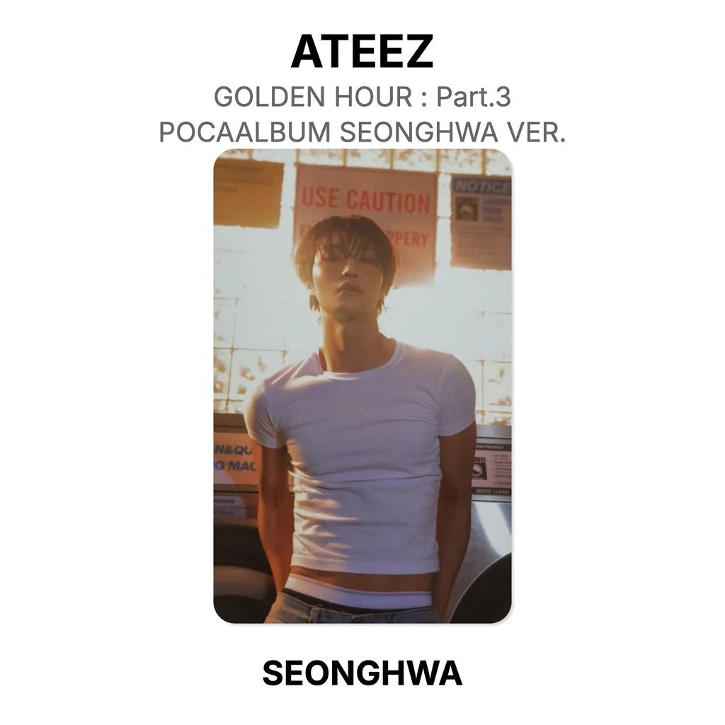 ATEEZ ALTIN ​​SAAT : Bölüm 3 POCAALBUM SEONGHWA VERSİYONU. Resmi Fotoğraf Kartı