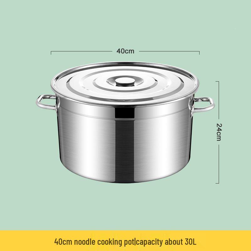 Large-Capacity Commercial Gas Noodle Cooker, Thickened Stainless Steel, Scalding Pot, Soup Barrel, Mala Tang Cooking Pot.