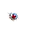 European and American Popular Rings, Women's Fashion Popular Simulation, Hongbao Sapphire Opening Adjustment Main Stone 9 * 9