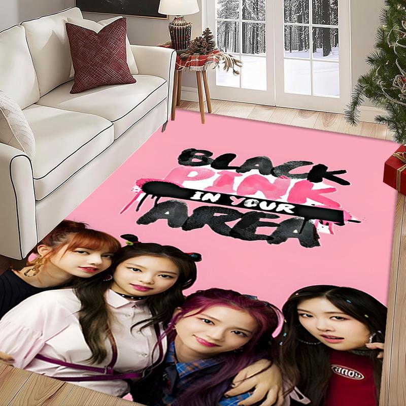 Black Pink Domination carpet Suitable for all seasons floor mats Fashion Office chair cushion Art