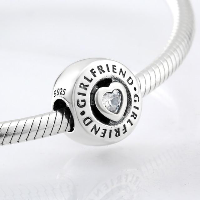 Perles fines en argent sterling 925 de forme ronde La famille est là où l'amour grandit Perles fines à faire soi-même adaptées aux bracelets à breloques originaux Fabrication de bijoux