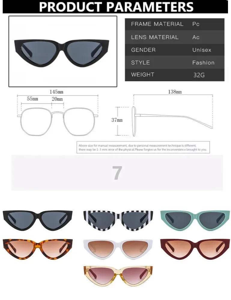 INS Cat Eye Sunglasses Women  Fashion Triangle Vintage Sun Glasses Female Brand Designer Retro Glasses Shades