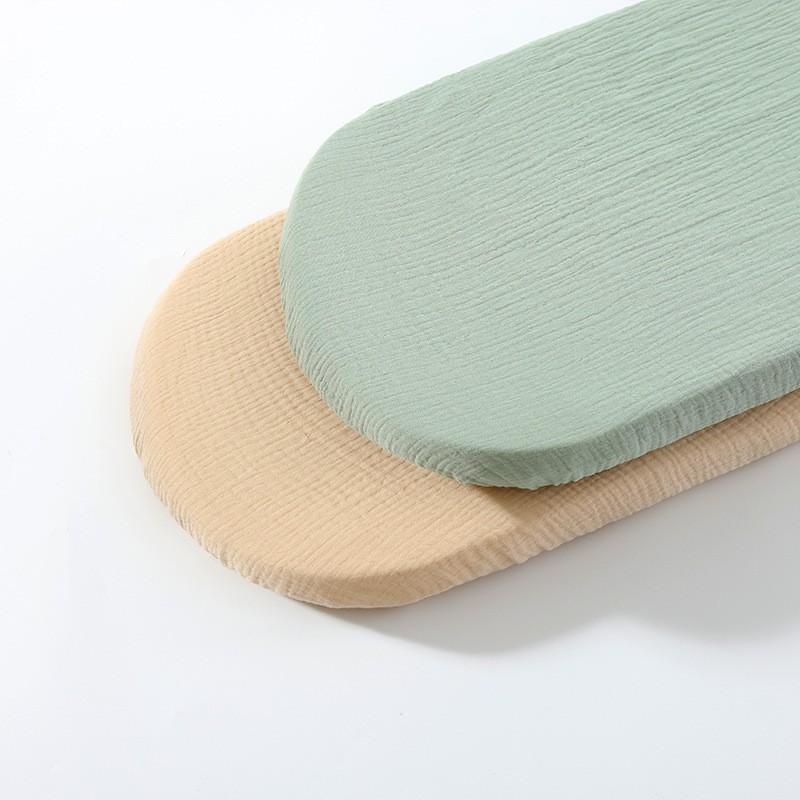 Cotton Bassinet Sheet Set Newborns 0-12 Months Soft Breathable Fitted Cover 2-Piece Detachable Baby Bedding