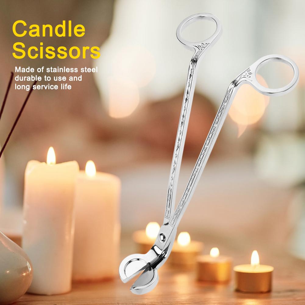 Fashion Plating Stainless Steel Candle Heart Clip Wick Trimmer Scissors Tool(black)