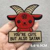Team Cat Embroidery Patches Appliques For Clothing Diy Sewing Iron On Patches Punk Cartoon Stripes Decoration Accessories