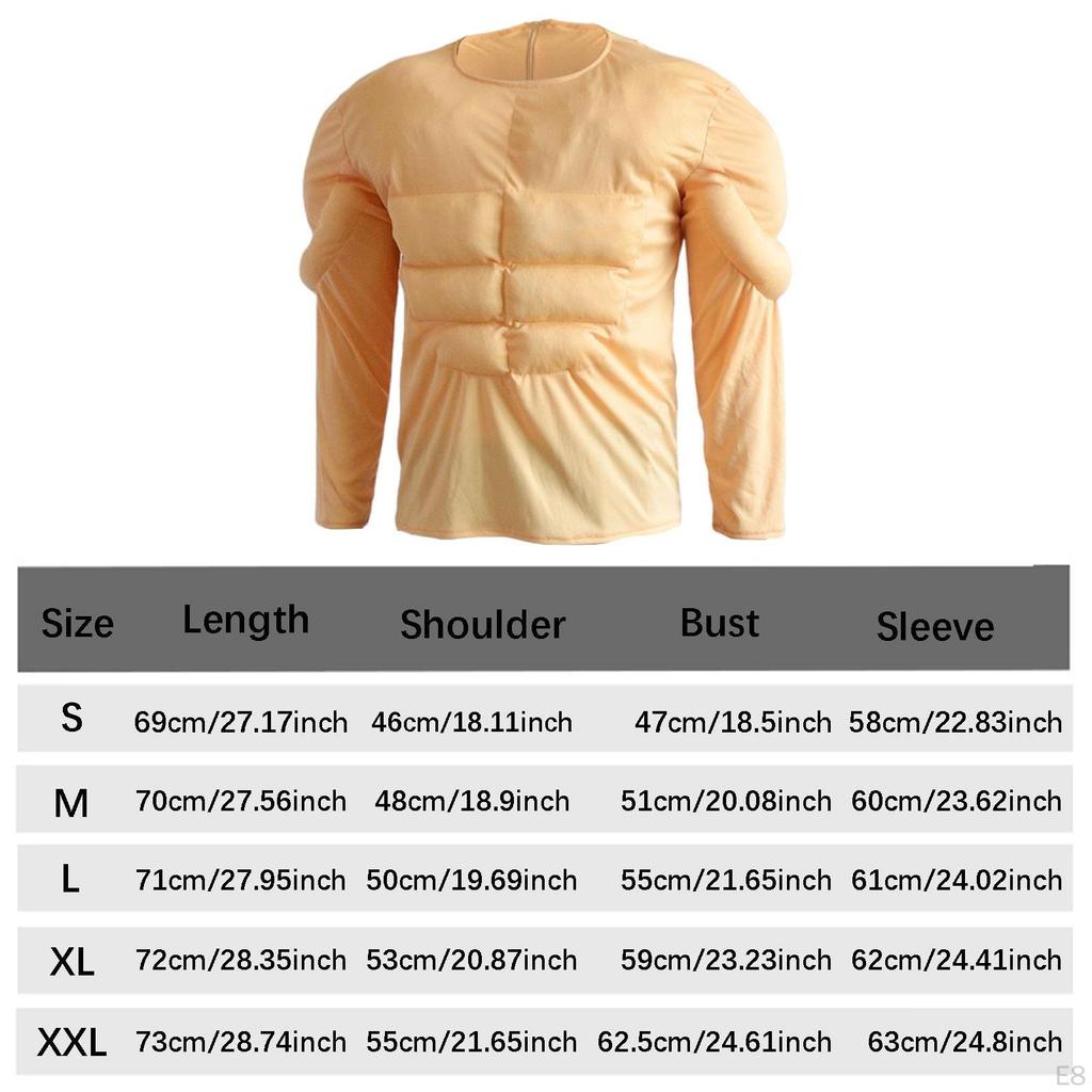 Men Muscle Shirtcostume Casual Fashion Halloween Cosplay for Themed Events Party