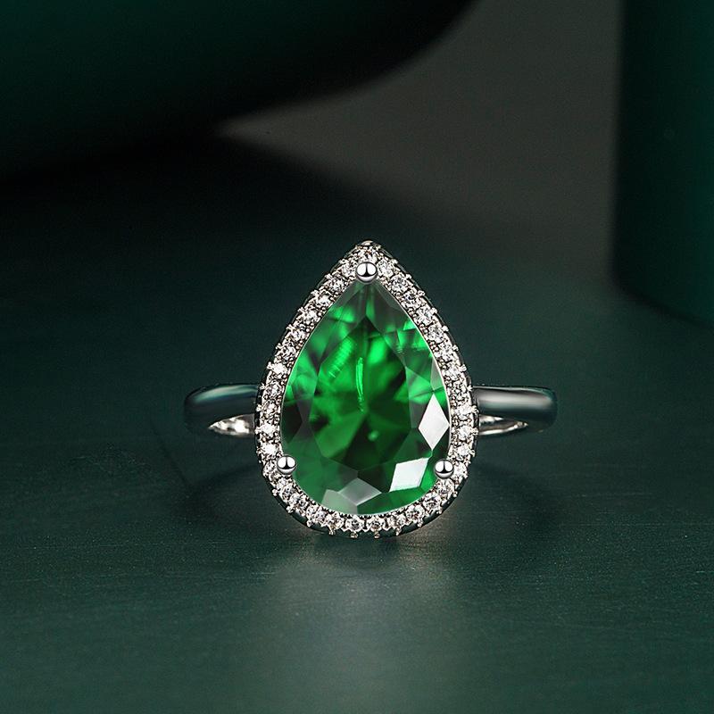 Sace Gems Klassisk kopparlegering Zirkon Ring Dam Smycken Bröllopslöfte Party Present