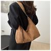 New Vintage Faux Leather Shoulder Bag for Women Retro Underarm Hobo Purse Large Capacity Tote Handbag