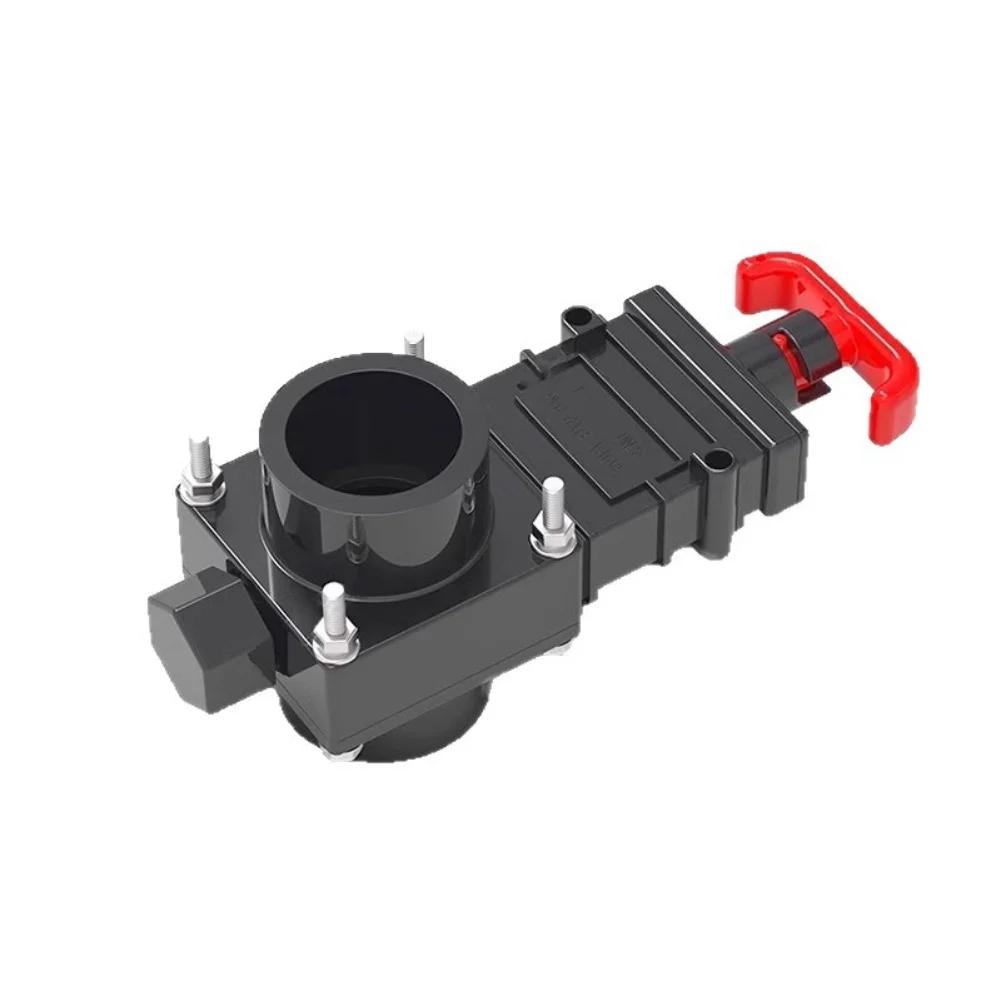 RV Sewer Gate Valve with Leak-Proof Cap and Flow Control Handle for Easy On/Off Operation and Secure Hose Attachment