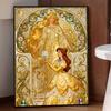 Disney 5d diamond painting, Belle diamond art painting diy handmade sticker gift, home decoration painting