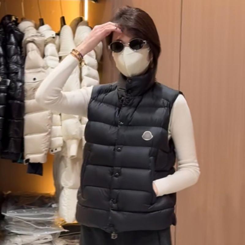 Masked down vest Tibb series light and comfortable white goose down solid color stand-up collar sleeveless down jacket for men and women