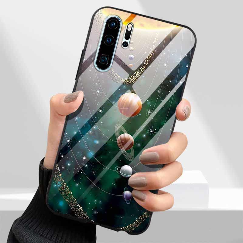 Tempered Glass Phone Cases for Huawei P30 Pro P20 P 30 P40 Lite P50 P60 Pro P30Lite P 20 60 Cover Hard PC Back Coque Shell Capa