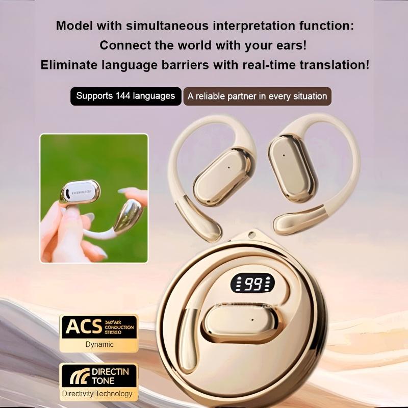 Kabelloses Bluetooth Open Translation Headset Magnetisches In-Ear Digitalanzeige Rotierendes On-Ear Headset