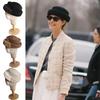 Adjustable Top Hat for Women 100% Wool Millinery Berets Trendy Wool Cap  for Party