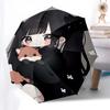 1pc Anime Character with Bowknot Design Automatic Opening/Closing Outdoor Umbrella - Portable Three-Fold Design, 8-Rib Iron Frame Outdoor Umbrell