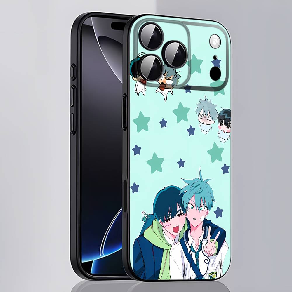 

A-Alien C-Cartoon Stage Phone Case For iPhone 17,16,15,14,13,12,11,Pro,Max,Plus,E,SE4,Air,Mini Black Cover iPhone15pro