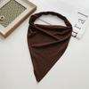New Fashion Bohemian Solid Color Hair Scrafs Turban Headband Sweet Cotton Headscarf Triangle Bandanas For Women Hair Accessories
