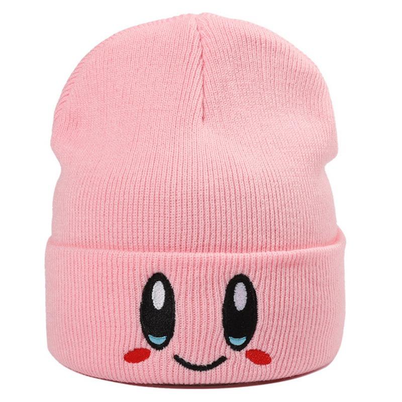 

Snorlax Young Star s Snorlax Cute Expression Embroidery Wool Hat Female Winter Pink Warm Knitted Cold Hat M（56-58cm）