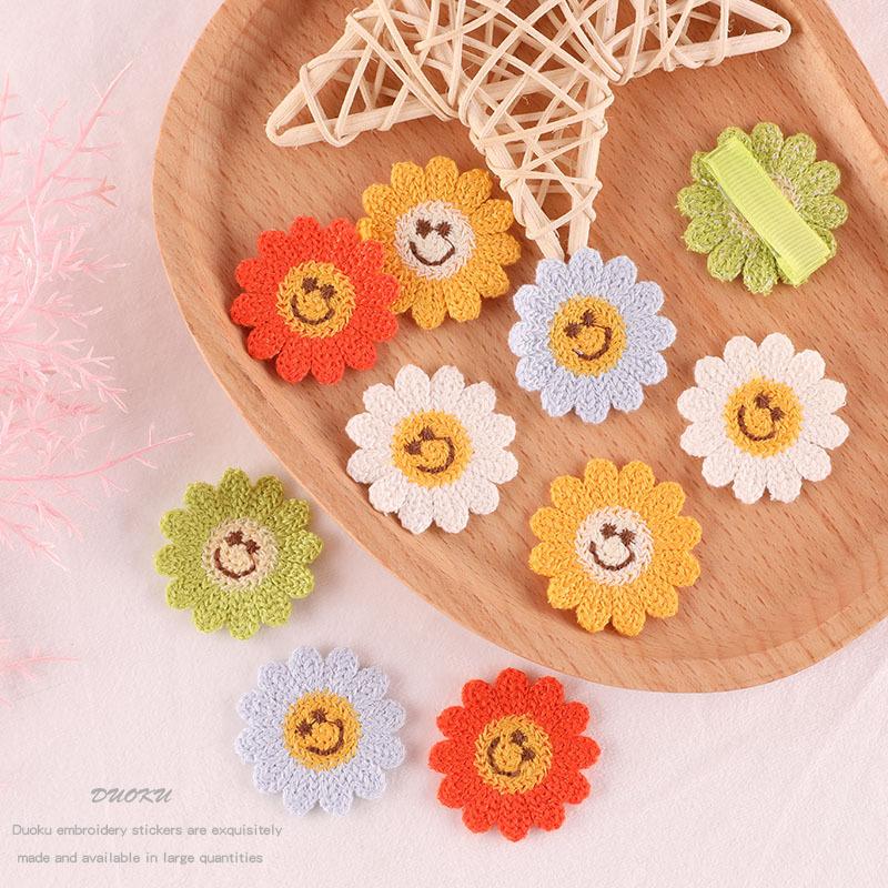 Embroidery Label Sunflower Embroidery Sticker Diy Hand Account Accessories Patch Brooch Hair Accessories Accessories Water-Soluble Embroidery Sticker