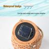 Waterproof Solar USB-Charging Red Bamboo Lantern for Outdoor Wedding Décor