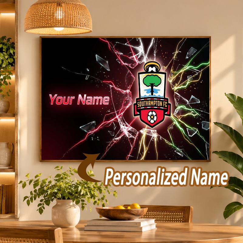 Custom Name Southampton FC 5D Diamond Painting Personalized Full Drill Diamond Art Kit Gift