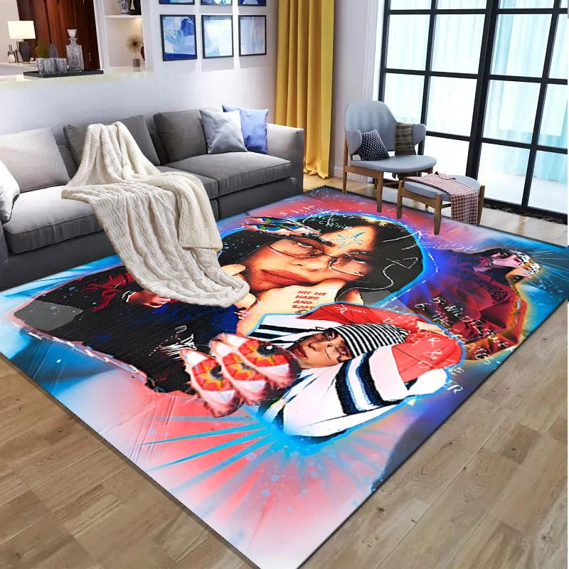 Billie Eilish Pattern Rug, Indoor/Outdoor Mat, for Picnic, Gameroom, Bedroom, Office, Living Room, Home Decor Carpet, Birthday Gift