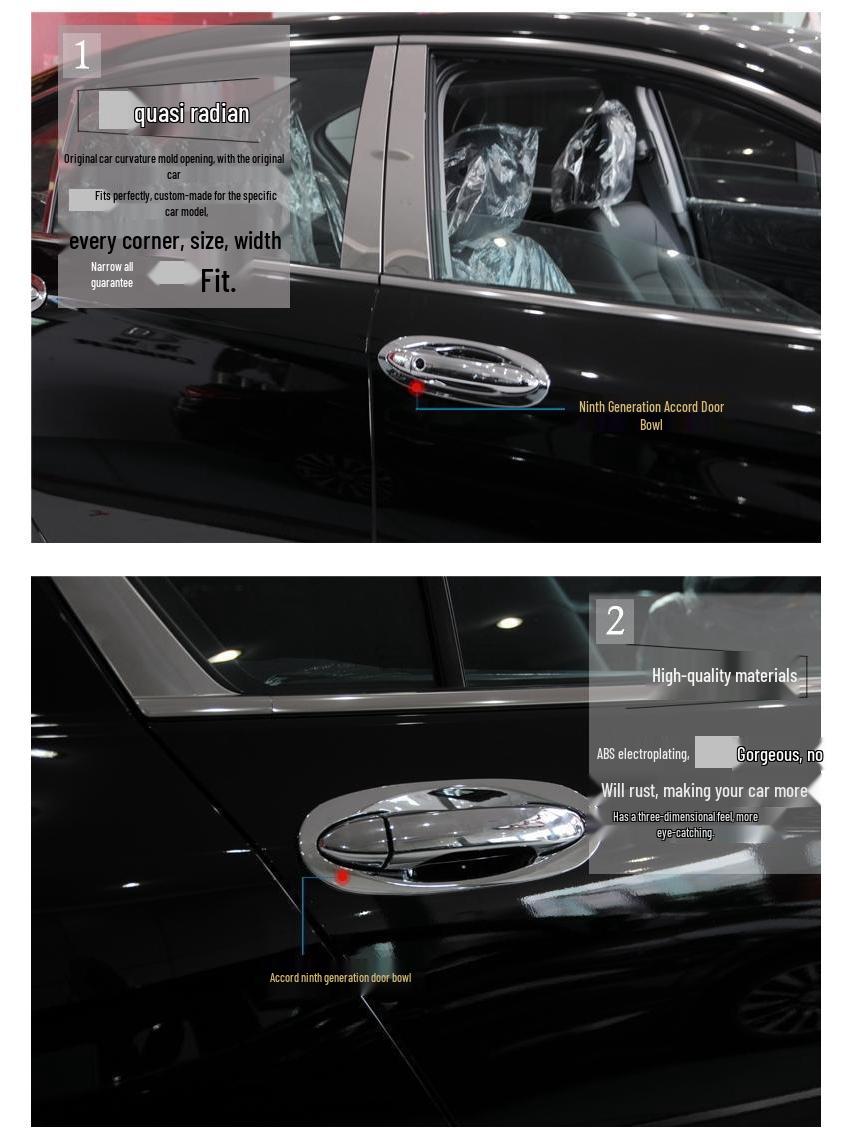 

Outai ABS Хромированная ручка чашки двери для 2014 Accord 9-го поколения 2 pieces