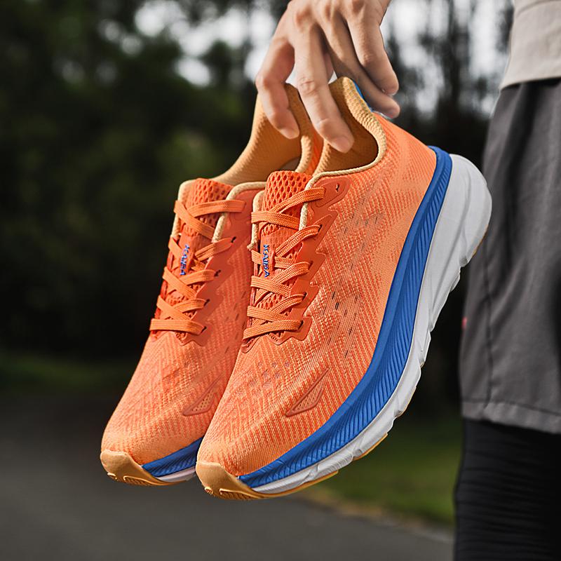 Men'S Running Shoes Luxury Shoes Couple Outdoor Sneakers Cushioning Breathable Mesh Off-Road Trainer Shoes Race Non-Slip Fashion